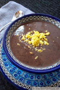 Sherried Black Bean and Broccoli Stem Soup