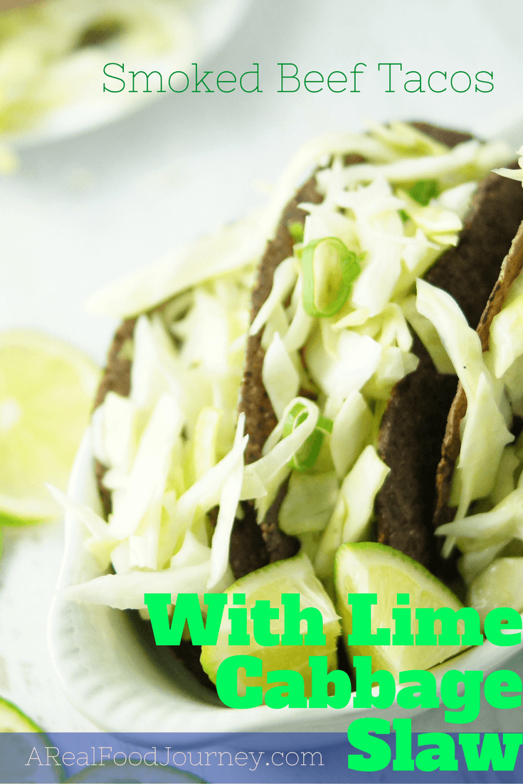 Tacos with lime cabbage slaw