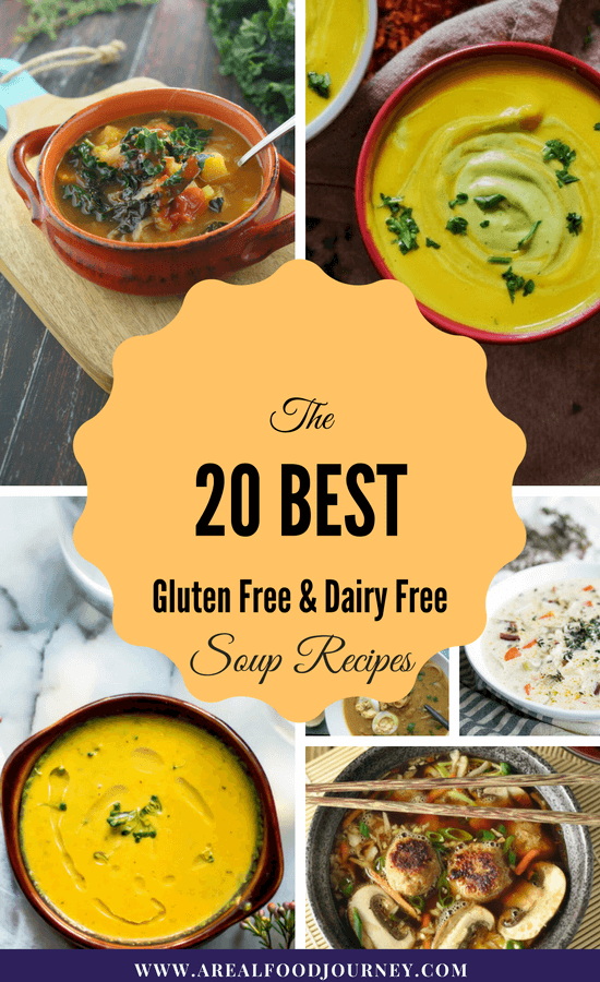 Gluten Free Dairy free soups, that you will love! You won't miss anything if you need to cook gluten free and dairy free recipes! 