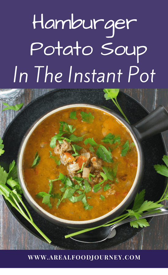 Make a delicious soup easily with no babysitting the stove with the instant pot. Hamburger potato soup is hearty, rich and inexpensive to make! 