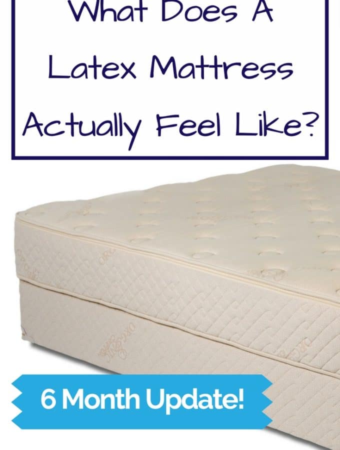 A natural latex mattress on a white background