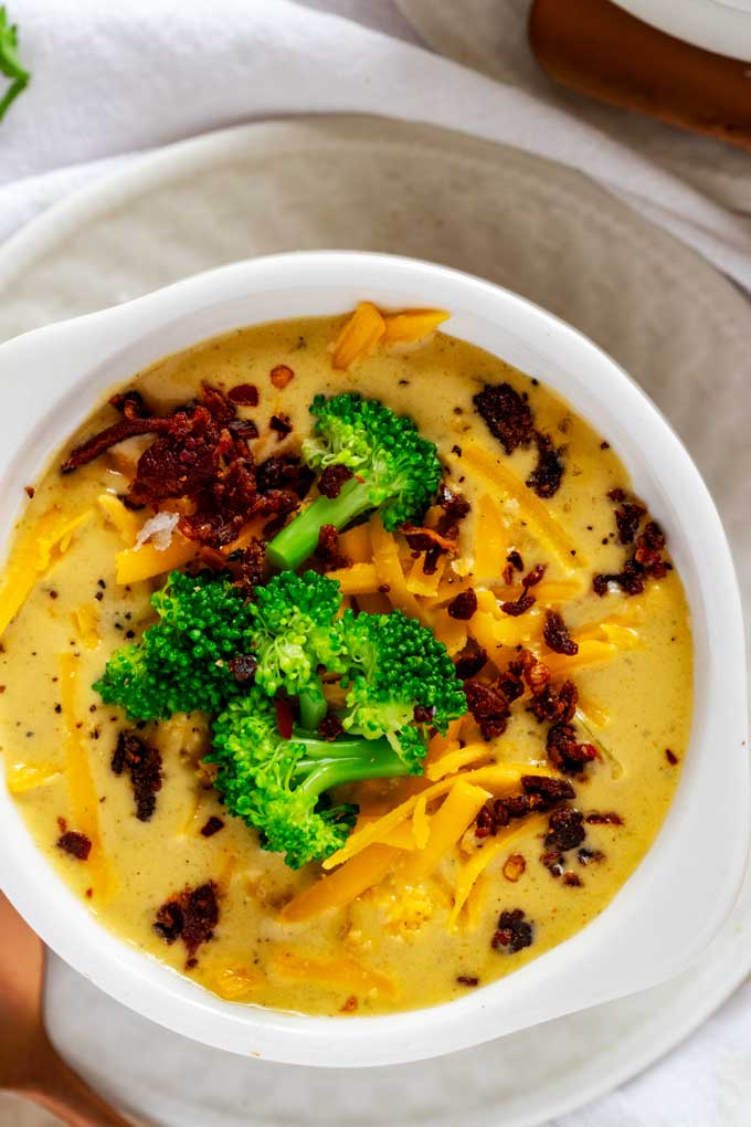 Keto Broccoli Cheese Soup - Stovetop or Instant Pot
